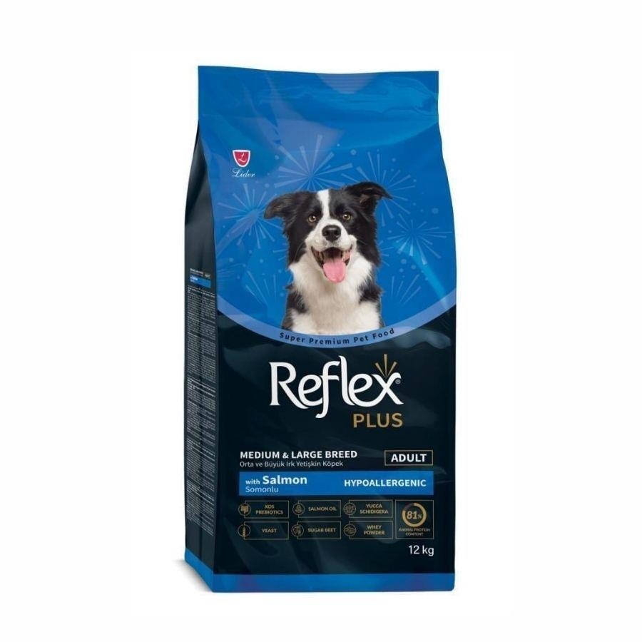 Reflex Plus Somonlu Hipoallerjenik Orta Ve Büyük Irk Yetişkin Köpek Maması 12 KG | SRC: Barcode: 8698995034784
